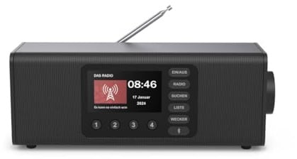 Radio digital DR2002, FM/DAB/DAB+/Bluetooth RX, radio despertador, estéreo, SW