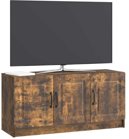 vidaXL TV-Schränk Geräucherte Eiche 99 x 34,5 x 47 cm Holzwerkstoff, Wohnzimmer, moderner Stauraum, rechteckiger TV-Ständer, vielseitiger Mediamöbel, stylisches Regal