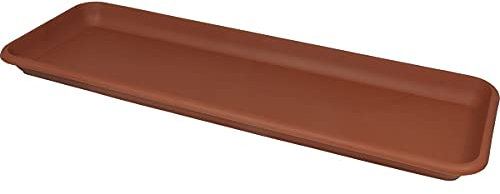 MePla - XXL Untersetzer LxB 77x20 cm (Innen: 72x15 cm) - Terracotta, wetterfester Stabiler Untersetzer aus UV-beständigem Kunststoff