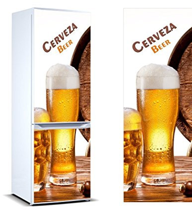 Stickers Fridge Cover for Vinyl Draft beer Several Sizes 200 x 70cm | Strong Adhesive and Easy Application | Decorative Adhesive Sticker with Smart Design