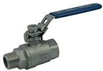 Vanne à boisseau sphérique 2 pièces - corps inox 316 - male femelle - 3/4''