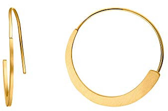 Heideman Ohrringe Damen Curve aus Edelstahl goldfarbend poliert Ohrstecker Creolen hängend für Frauen gold ho24746-7