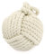 Carousel Home and Gifts Heavy Nautical Knot Rope Doorstop ~ Novelty Door Stop, White Door Stopper Ball