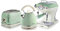 Ariete ARPK17 Retro Style Dome Kettle, 2 Slice Toaster and Espresso Machine Set, Vintage Design, Green