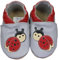 HOBEA-Germany Krabbelschuhe für Jungs und Mädchen in verschiedenen Designs (24/25 EU, Marienkäfer grau)