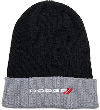 Dodge Flip Knit Beanie Mütze für Damen oder Herren schwarz/grau