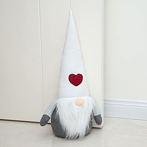 Marwood Cute Door Stopper Decorative Door Stops for Home and Office, Stuffed Fabric Christmas Door Stopper Weighted Interior Doorstop Floor Decorative - Santa Claus with White Cap 48cm