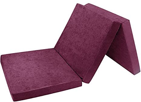FORTISLINE - Klappmatratze 195x60x9cm - 3-teilige Faltmatratze - H2 Gästematratze - Camping Faltbare - Kamping Bett - Waschbar Bezug - Erwachsene Klappbar - Reisematratze - Schaumstoff Matratze