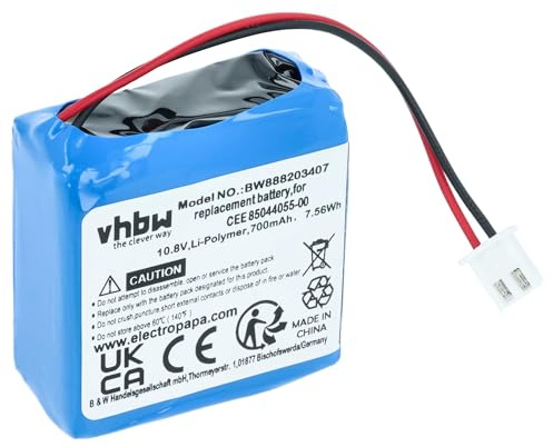vhbw Battery Replacement for CCE 9049-BAT.01, 2258 for Banknote Bill Validator (700 mAh, 10.8 V, Li-Ion)