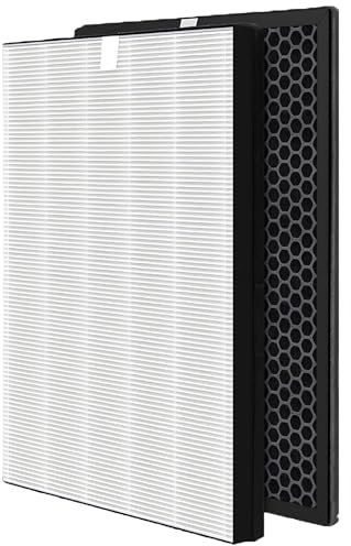 Repuesto de filtro HEPA FY1410/30 y filtro de carbón activo FY1413/30 pieza de repuesto para Philips AC2729/10 AC1214/10 series 1000 y 1000i purificador de aire (HEPA + filtro de carbón activo)