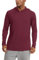 KEFITEVD Long Sleeve T shirt Mens Summer Thin Hoodie Sun Protection Quick Dry Tops Lightweight Swimming T Shirts for Men Wine Red