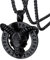 FaithHeart schwarz Anhänger Herren Jungen Ziegenkopf Pentagramm Anhänger mit Viking Rune Symbol für Freunden Ehemann