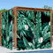 Syhi Qlty Rideaux d'extérieur Imperméable, Rideau Occultant Thermiques Rideau Exterieur Terrasse Rideau pour Pergola Tonnelle Cabane Jardin, 2 Pièces 132 x 241 cm, 3D Tropical Plantes