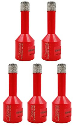 SHDIATOOL Broca de núcleo de diamante, diámetro de la sierra perforadora de 10 mm, rosca M14 soldada al vacío para hormigón granito, mármol, porcelana, ladrillo, mampostería, 5 unidades