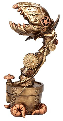 Pacific Giftware Steampunk Figur Fleischfressende Pflanze | Venusfliegenfalle DekoStatue