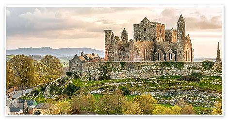 Burg Rock of Cashel, Irland Poster von Olaf Protze 120 x 60 cm Wandbilder Wanddeko