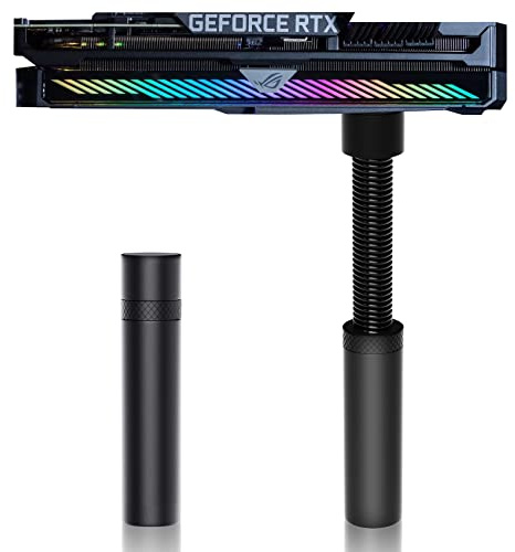 Aivalas GPU Support Bracket, Graphics Video Card Brace with Height Adjustable, Anti Sag Holder for Universal Graphics Card Sag, GPU Stand with Magnet and Rubber Pad (Black)