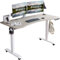 Bluenara Elektrisch Höhenverstellbar Schreibtisch 140x76cm Stehschreibtisch mit Memory-Steuerung mit 4-Gedächtnis-Smart-Pult für Home-Office-Arbeitsplatz, Helle Eiche/Schwarzer Rahmen