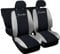 Auto Accessori Lupex | Coprisedili Auto Compatibili con Punto I e II serie 1993-2011, Colore Nero Grigio Chiaro, Made In Italy, Policotone, Nome Auto Ricamato, Fodere Sedili Anteriori e Posteriori