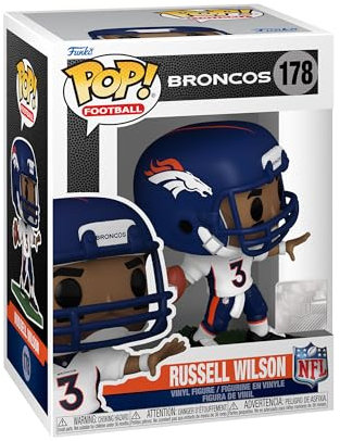 Funko Pop! NFL: Broncos - Russell Wilson - Vinyl-Sammelfigur - Geschenkidee - Offizielle Handelswaren - Spielzeug Für Kinder und Erwachsene - Sports Fans - Modellfigur Für Sammler und Display