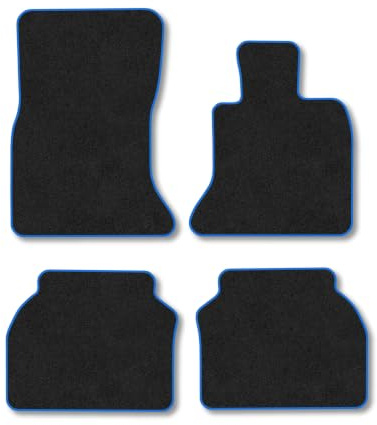 BMW 5 Series GT (2009-2017) Carpet Car Mats | Blue Edge Trim Tailored Fit Floor Mats Full Coverage Protection Accessories Easy Clean Anti Slip Made in the UK