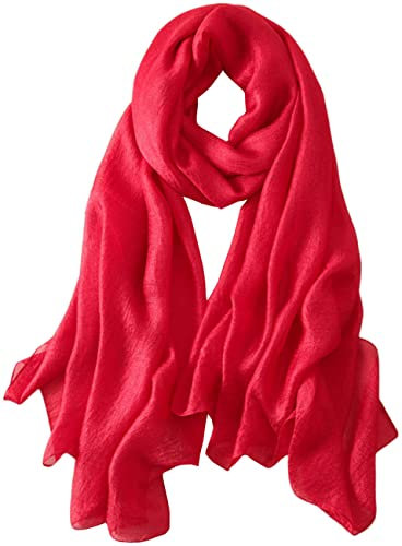 prinfantasy Damen Schal Pashmina Stola Fur Abendkleid Stola Damen Festlich Einfarbiger Rot Schal M2014