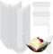 50 Sets Tazas de Postre con Cucharas, Mini Cuencos de Postre Plastico 60ml 75ml, Copa Aperitivo de Parfait Transparentes Cuadrados, Reutilizables Pequenos Vasos de Postre para Mousse Helado Fiesta (A)