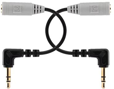 2 Pack Replacement SC3 Microphone Cable for 3.5mm TRRS to TRS Adapter for Cameras Video Recorders Compatible with Sony Nikon Canon