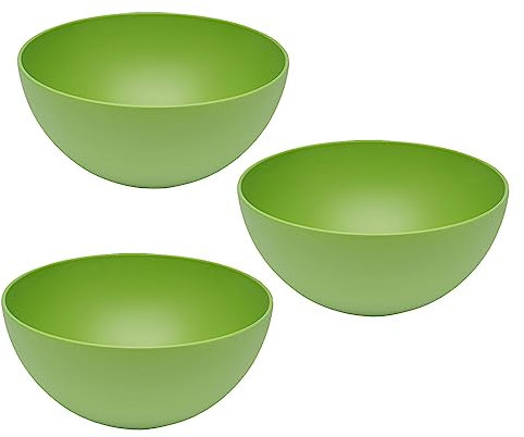 3er Set Magu Natur-Design Schüssel Grün Ø 20 cm aus einem Polymer aus natürlichen Materialien Schüsselset Salatschüssel