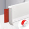 Battiscopa in PVC, Battiscopa Bianco 10cm x 5 metri, Battiscopa Adesivo Binario di Transizione del Gap nel Muro, Battiscopa Decorativi, Battiscopa PVC per Cucina, Bagno, Soggiorno