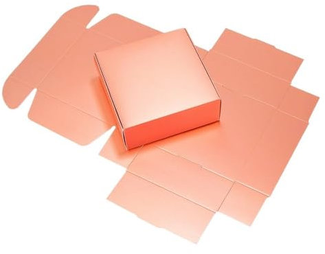 NEMAA Sac Cadeau Kraft 20 pièces/Carton Kraft Noir Blanc Emballage Carton Festival fête boîte-Cadeau Carton de Savon (Color : Rose Gold, Size : 20PCS_20X20X5CM)