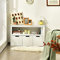 RELAX4LIFE Mobiletto Portagiochi per Bambini, Scaffale Libreria in Legno, Contenitore con 3 Cassetti per Cameretta e Stanza dei Giochi, 101 x 33 x 62 cm (Bianco)