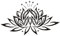 Autocollant Mural Fleur De Lotus Noir En Pvc - Décoration Élégante Pour Salon, Chambre Ou Bureau - Facile À Installer, Taille 57X33 Cm