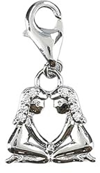 Depesche 11785-059 Charms Express yourself - Anhänger für Halsketten und Armband, Zwillinge, versilbert, als kleines Geschenk