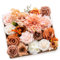 AIM & GGKK Seidenblumen Wie Echt Rosen Künstliche Blumen Combo Box mit Stielen für Blumen Deko Torte Kunst Blumen Frühling Blumensträuße Hochzeit Party Zuhause Babyparty Deko （Rosa Set）