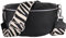 MIRROSI® Bauchtasche Damen, Echtleder, Made in Italy, Umhängetasche, Brusttasche, Crossbody Bag (1 Tasche & 2 Gurte) (Schwarz (Zebra Schwarz), Große Tasche (28x18x9cm))
