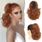 Sofeiyan Pferdeschwanz Verlängerung 28cm Klaue Clip in Pferdeschwanz Haarverlängerungen Kurz Lockig Gewellt Pferdeschwanz Extensions Synthetisches Haarteil für Frauen, Kupferrot