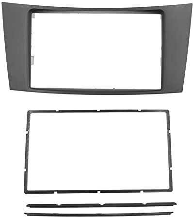 Rynplex 2-DIN-Nachrüstsatz for Autoradio-Panel, Stereo-Rahmen, CD-DVD-Player-Abdeckung, Verkleidungssatz, Montagesatz, for Mercedes-Benz, E-Klasse W211 Radioblende Rahmen