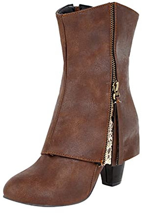 Stivali Polpaccio Largo Stivali Donna con Tacco Coperto Stivaletto Donna Basso Stivali Texani Donna Stivali Donna Alti Stivali al Ginocchio Donna con Tacco Open Toe Stivaletti