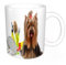 KDWJS Mug porcelaine fine Mug Tasses de 11 oz 330ml pour collègue,amis,frères et soeurs imprimer Tasse de café exquis CadeauYorkie, Yorkshire Terrier avec équipement de coiffure élégant
