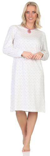 Normann Damen Langarm Nachthemd im klassisch eleganten Design