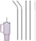 4PCS Straw for Stanley Cup Stainless Steel Replacement Straws Metal Straws Long Washable Straw for Stanley with 1 Cleaning Brush for Fruit Drink Milkshake Cold Drinks Cocktail etc