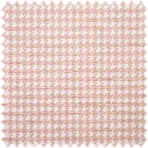 Chenille Möbelstoff Boston Hahnentritt Rosa