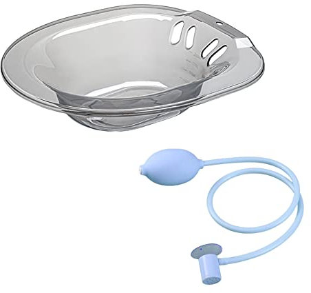 Sitz, lavabo per WC con sciacquone, 2000 ml, bidet, resistente, per donne, grigio con sciacquone