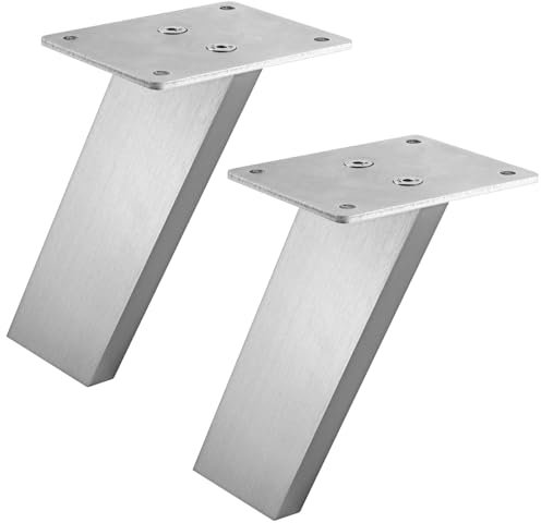 1 Paar (2 Stück) SOTECH Barkonsolen COUNTER - Design trifft auf Funktion - Alu massiv EV1 - Höhe 178 mm schräg 60° - Thekenkonsole Tresenfuß Bar-Konsole