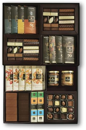 Coffret cadeau Mélange de Chocolat - Merveille Amedei - Napolitans - Tablettes - Snack - Praline - Crèmes - Chocolat de Luxe - Toscane