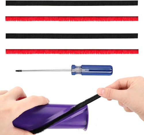 4PCS Strisce di Peluche di Ricambio, Strisce di Spazzole Rotanti per Aspirapolvere, con Cacciavite, per Dyson Original V8 V10 Aspirapolvere Direct Drive Rolling Roller Brush Strips