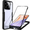 Funda para Xiaomi 15 Carcasa para Xiaomi 15 Antigolpes 360 Grados Protección con Protector de Pantalla Integrado Robusto Doble Cara Ultrafina Transparente Bumper Carcasa para Xiaomi 15 4G/5G, Negro