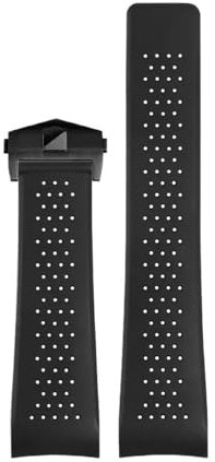Svincoter Naturkautschuk-Uhrenarmband, passend for TAG HEUER GRAND CARRERA-Armband, wasserdichtes Sportarmband, weiches Silikon-Uhrenarmband, 22 mm, 24 mm(Black-black,22mm)
