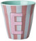 Rice Melmain Becher Medium Jungen - Buchstabe E - Kinderbecher Campingbecher Campnggeschirr Trinkbecher Melamingeschirr Bruchsicher BPA-Frei 250ml